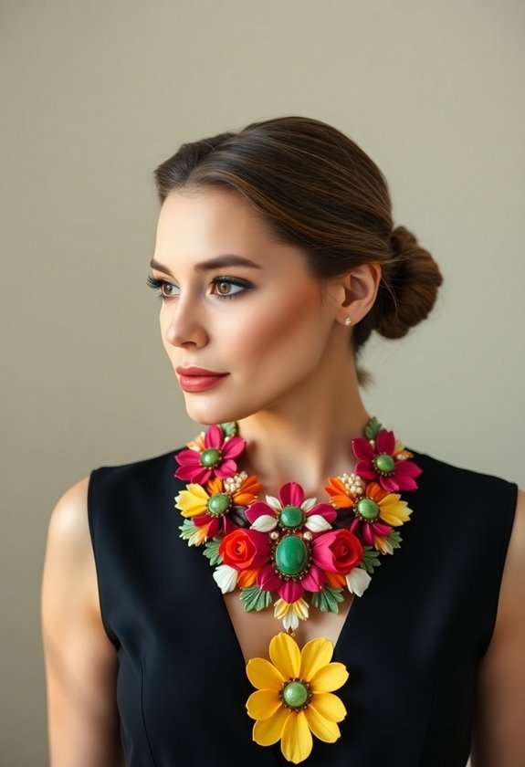 bold floral jewelry piece