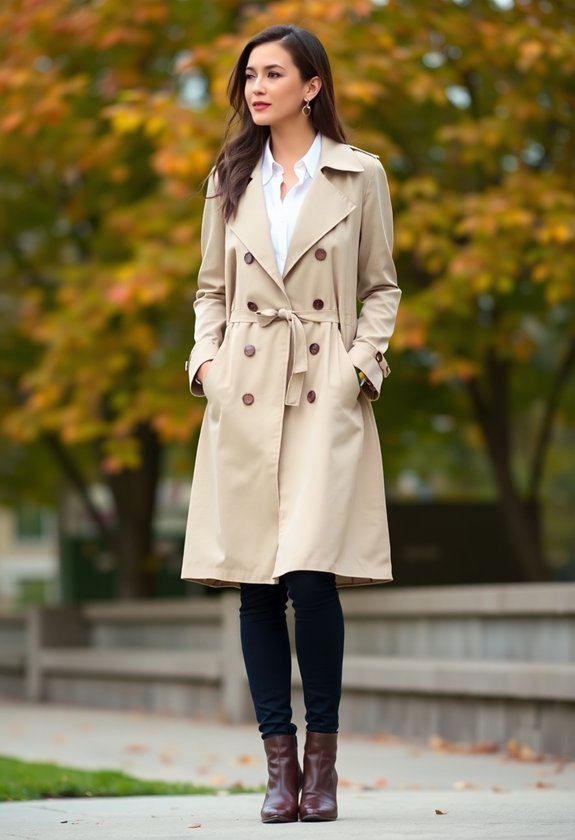 chic trench coat outfit