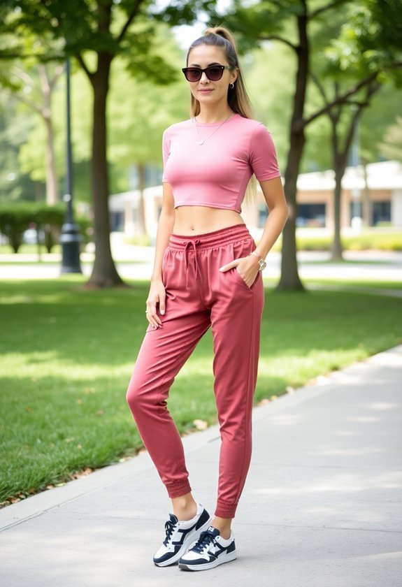 chic workout clothing ensemble