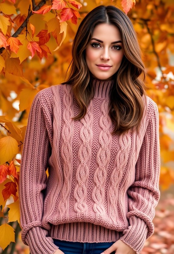 cozy textured knit sweater