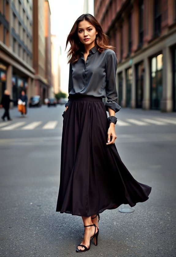 elegant casual skirt style