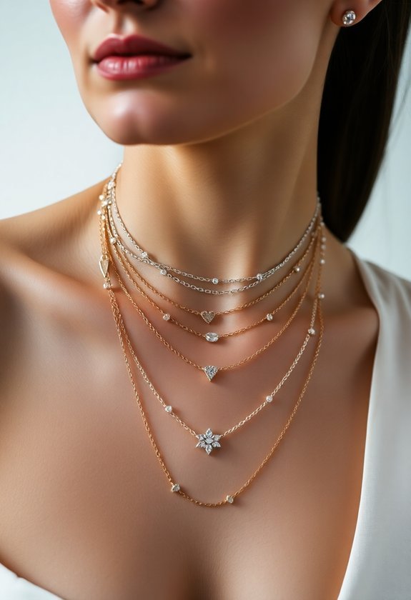 layered necklace stacking techniques