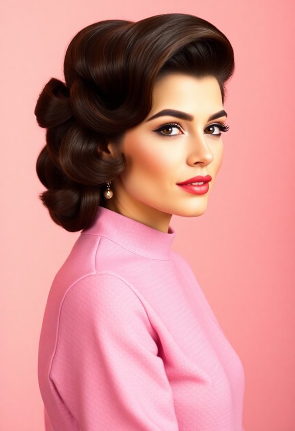 retro voluminous hairstyle style