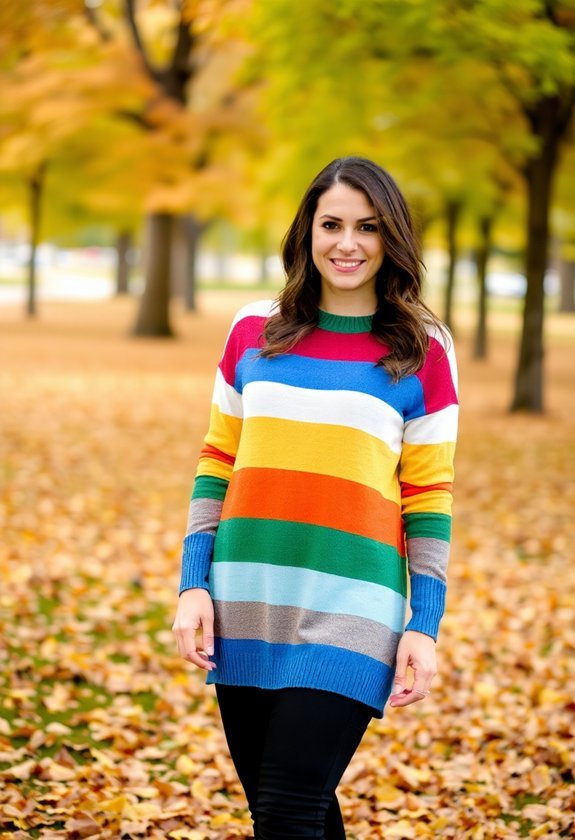 striped sweater dress tunic