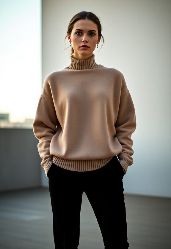 stylish beige knitwear option