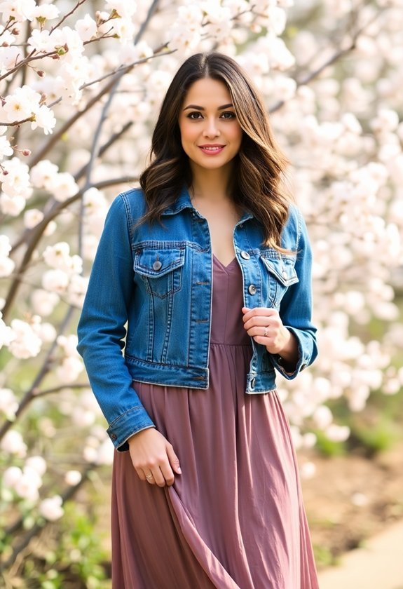 stylish cropped denim jacket