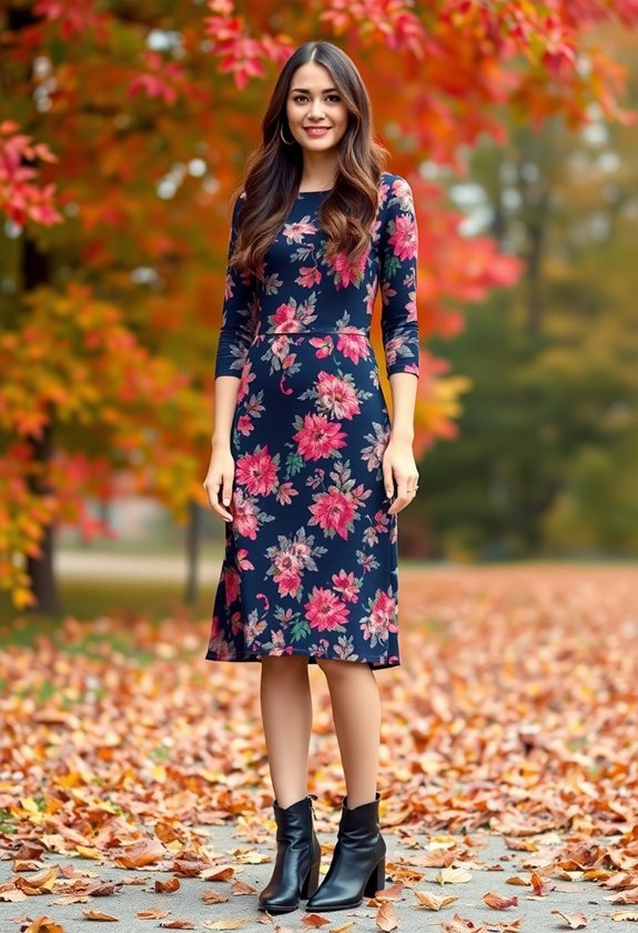 stylish dress with boots