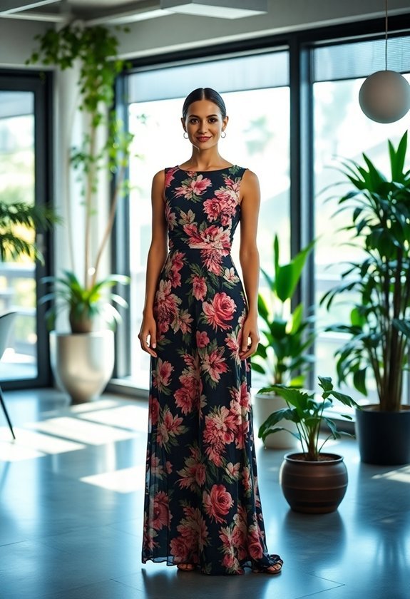 summer floral maxi dress