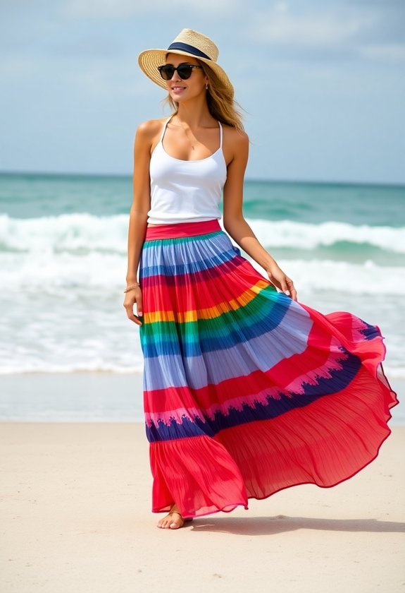 11 Vacation Outfit Ideas for a Stylish Getaway 4 trendy long flowy skirts